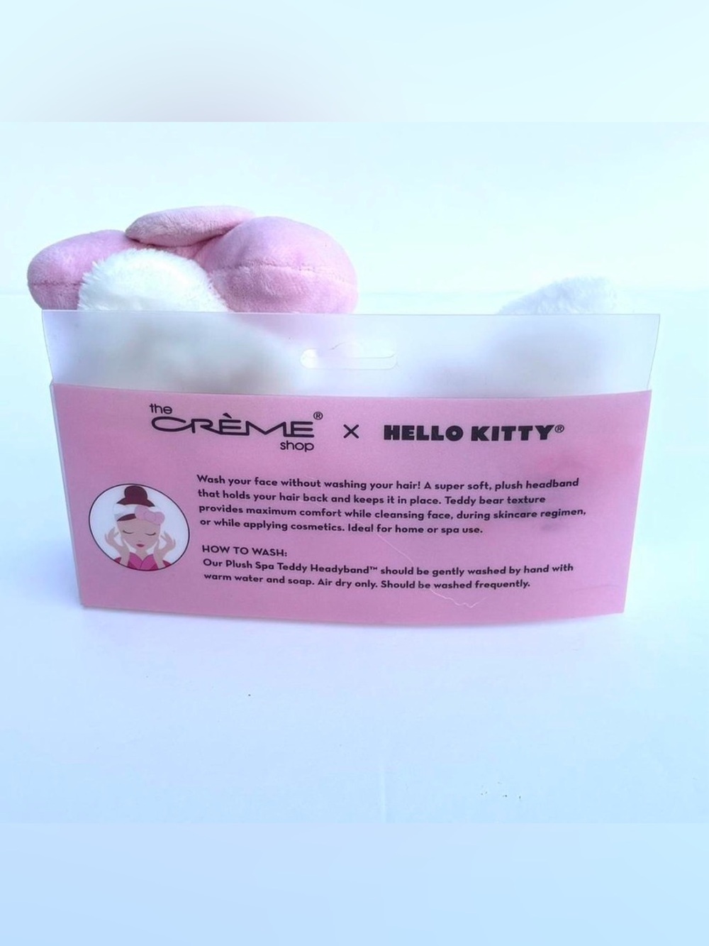 Hello Kitty Plush Spa Headband & Makeup Bag Set - Purple & Pink - Picture 5 of 8